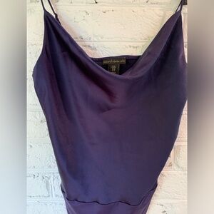 House of Harlow cowl neck satin bodysuit.